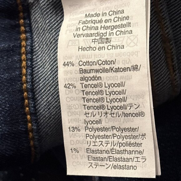 Madewell 10" High Rise Skinny Jeans Dark Wash Zipper Closure Wms Plus Sz 37 Tall - Picture 8 of 11